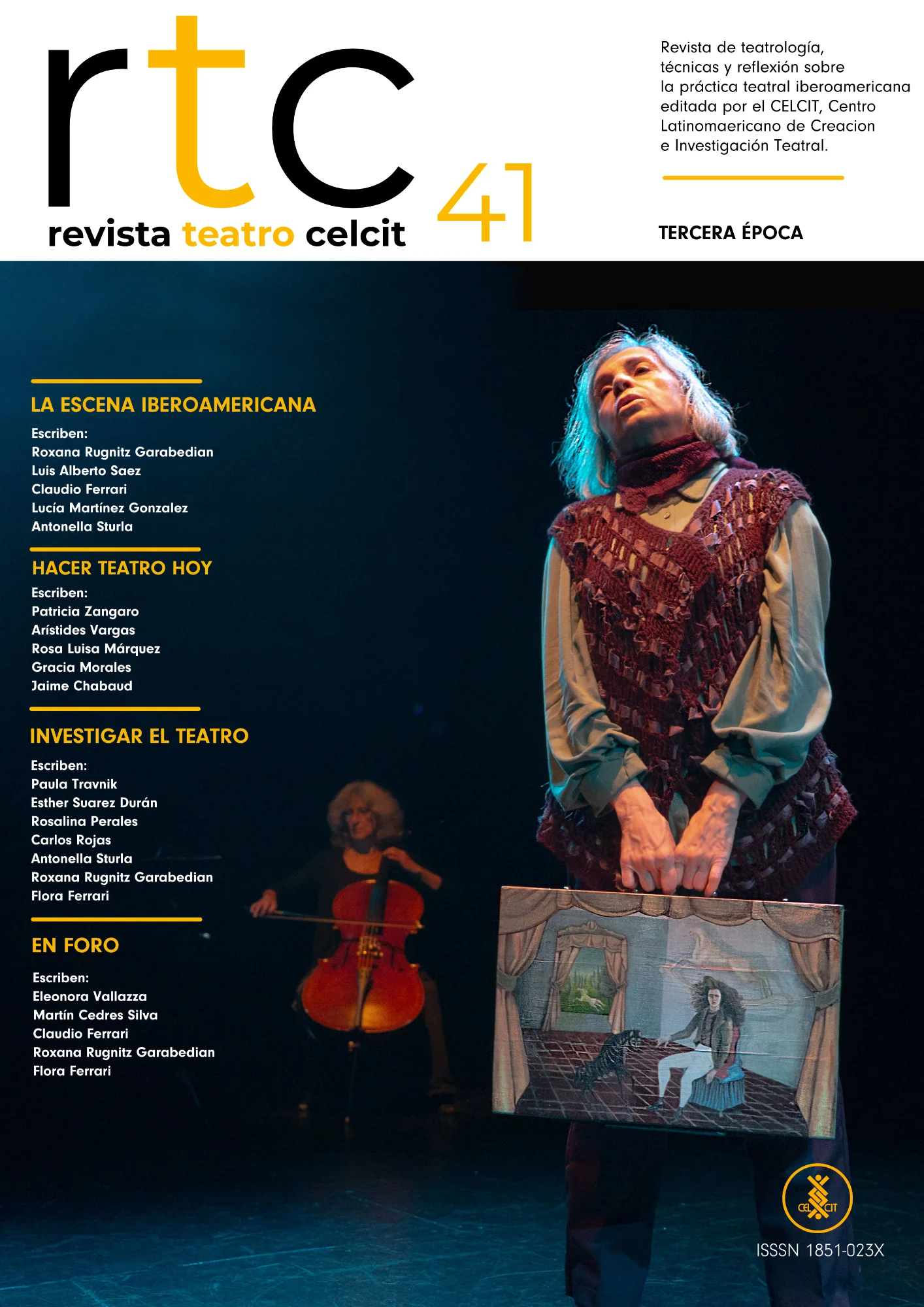 Tapa de la revista Teatro/CELCIT n.º 41